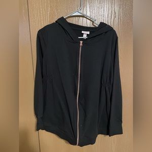 NWOT Black SM Maternity Zip up Hoodie